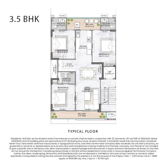 M3M Antalya Hills ,floor plan